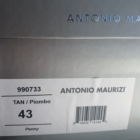 Antonio Maurizi size 43 color Tan/Piombi Brand new with box mens shoes - Picture 11 of 11